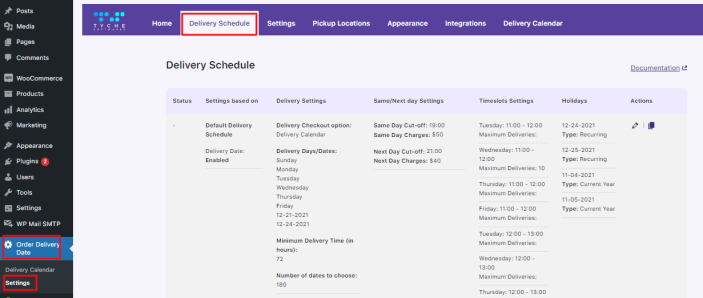 How do I create a custom delivery schedule using default WooCommerce Shipping Methods? 1 How do I create a custom delivery schedule using default WooCommerce Shipping Methods? - Tyche Softwares Documentation