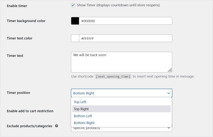 woocommercr store modes manager plugin