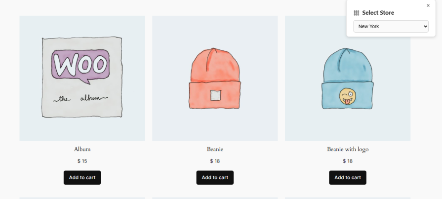 Display Products Based on Store Location