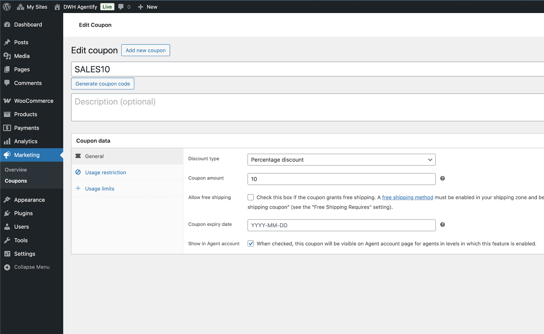 DWH Agentify - WooCommerce Marketplace