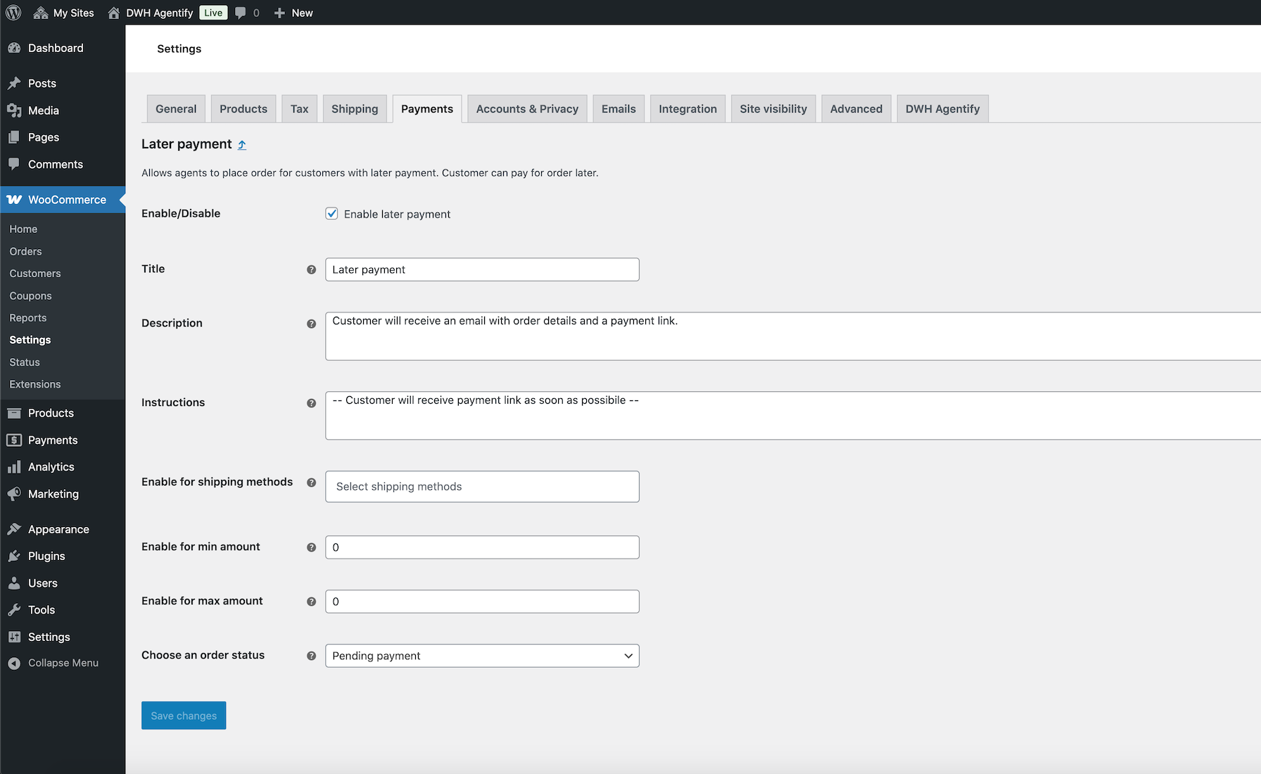 DWH Agentify - WooCommerce Marketplace