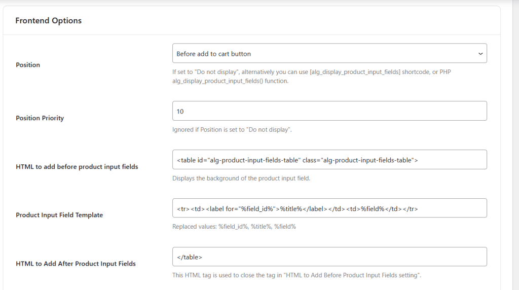 Product Input Fields for WooCommerce Documentation - WooCommerce