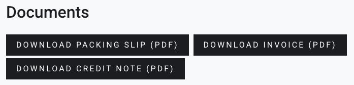 OrderFlow PDF Documents Plugin - Customer Account Order Section Document Download Buttons