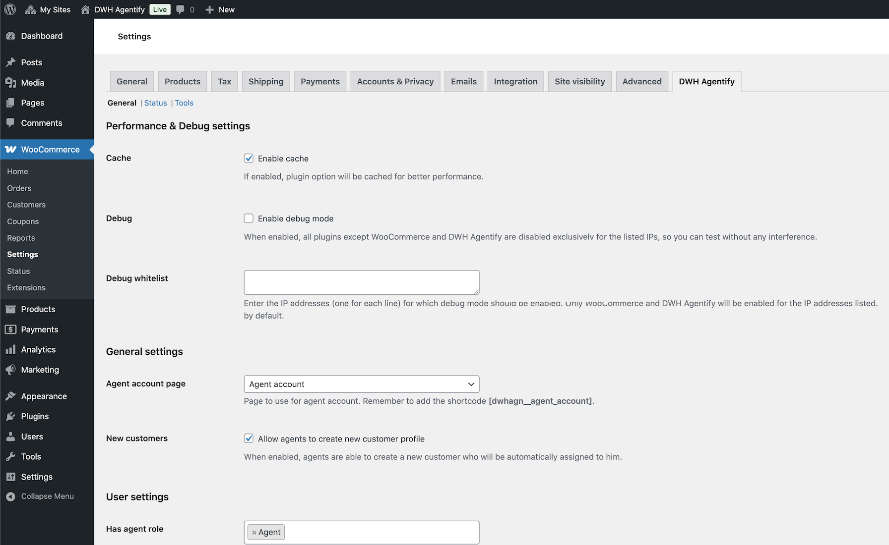 DWH Agentify - WooCommerce Marketplace