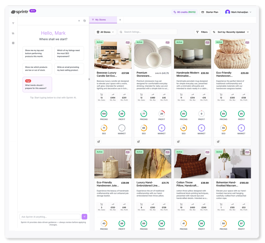 Sprintr Optimise Listings Woo