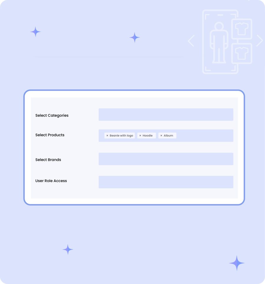 Allow try virtual try on specific products, categories, and brands