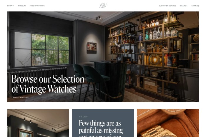 Screenshot of Amsterdam Vintage Watches