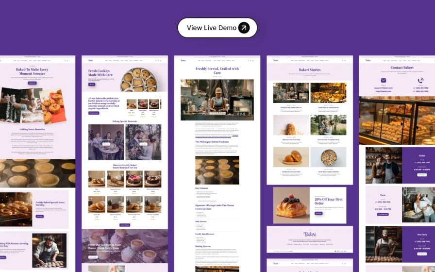 Bakeri all pages and block patterns collection