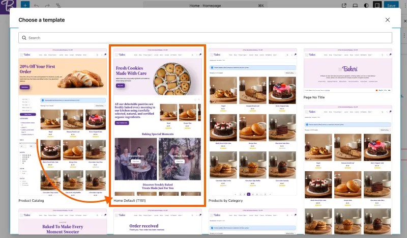 Save and Preview Page with Home DefaultTemplate