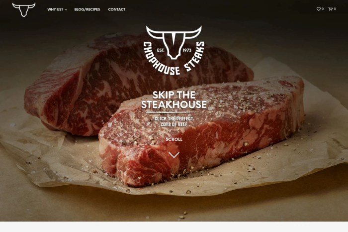 Screenshot of Chophouse Steaks