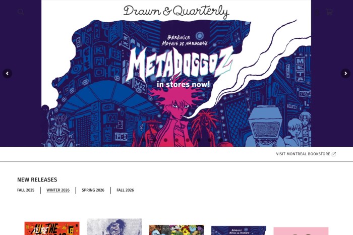 Screenshot of Drawn and Quarterly
