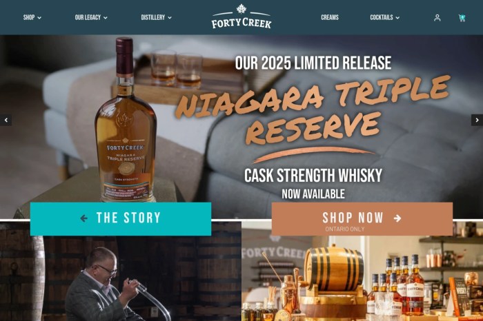 Screenshot of Forty Creek Whisky
