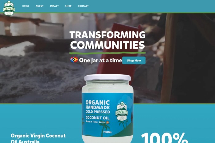 Screenshot of Lospalos Coconut Oil