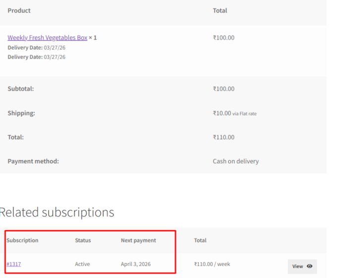 Schedule Delivery Dates for WooCommerce Subscriptions & Renewal Orders - Tyche Softwares Documentation