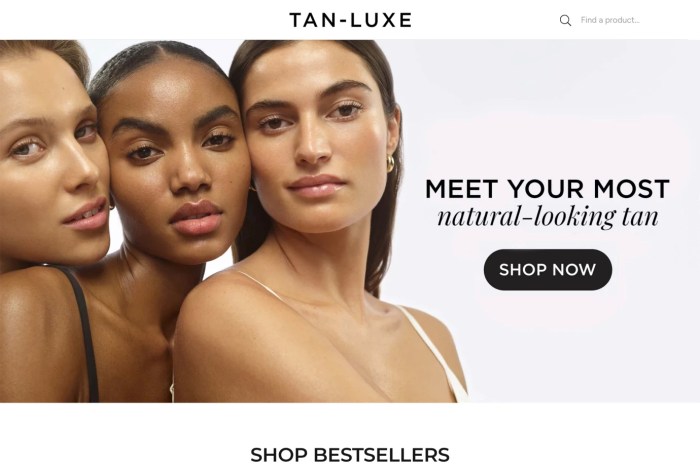Screenshot of Tan-Luxe