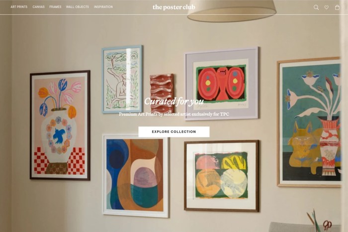 Screenshot of The Poster Club