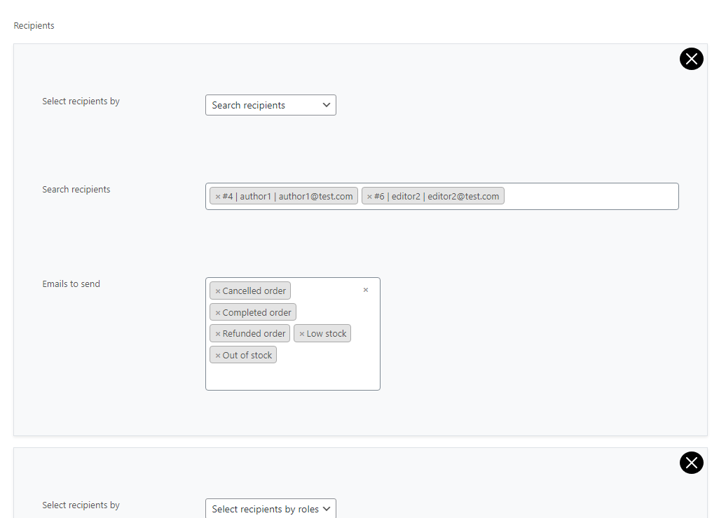 Rescipient Example Smart Email Recipients - WooCommerce Marketplace