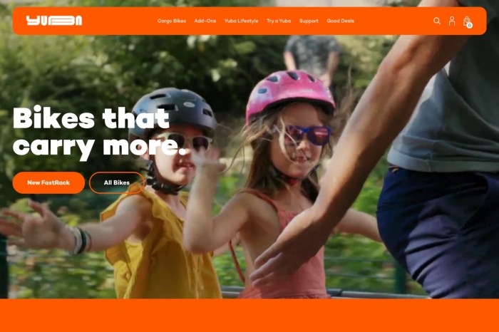 Screenshot of Yuba Bikes