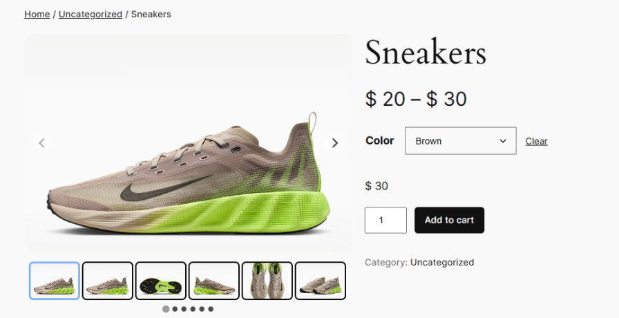 Add Unlimited Additional Variation Images to Gallery