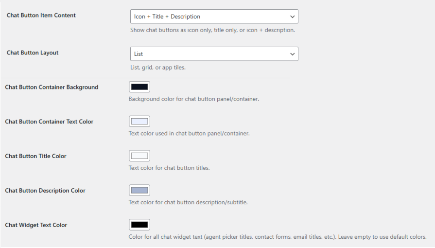 Customize the Chat - Button Layout and Content