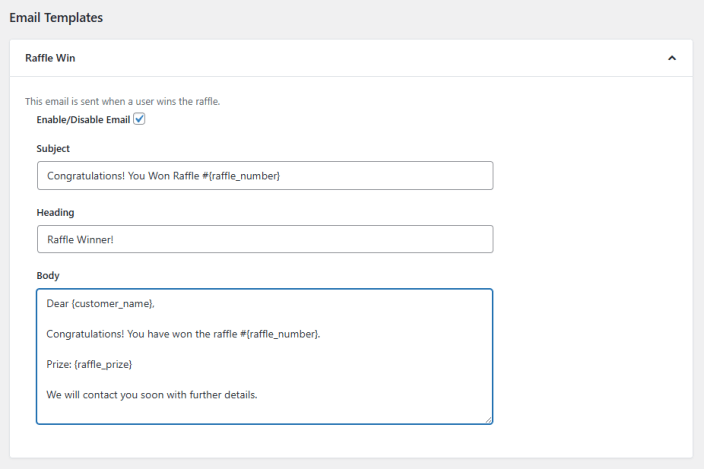 Email Settings