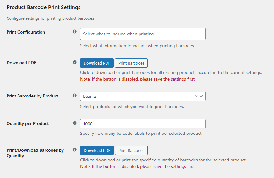 Export Printable Barcode Labels as PDF