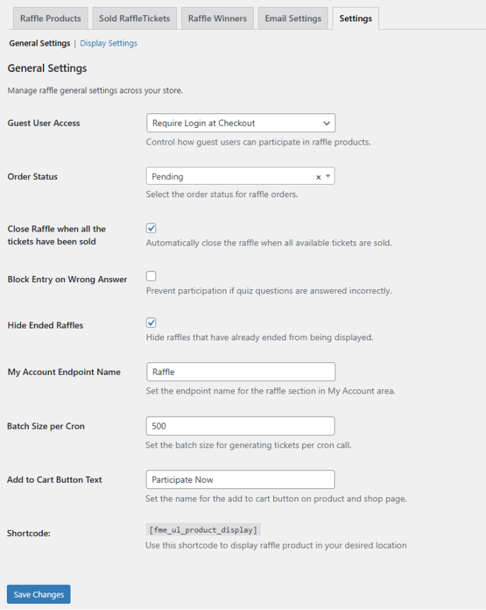 General Settings