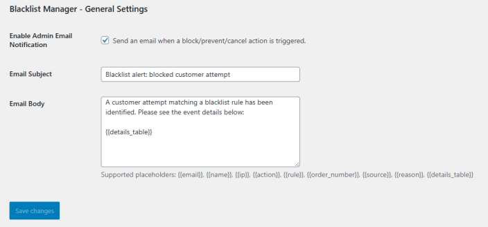 General Settings