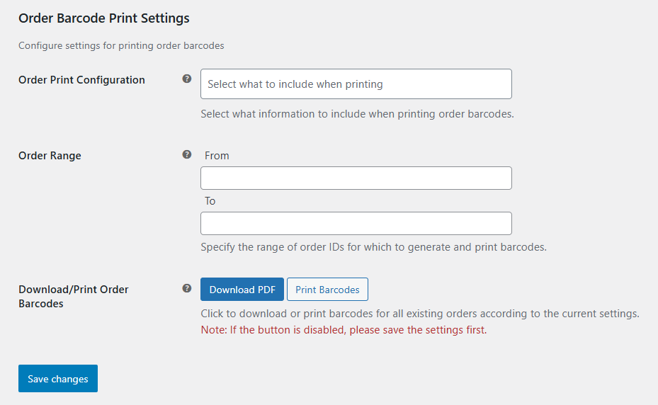 Barcode and QR Code Documentation - WooCommerce