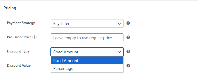 Price Adjustment and Discount Type