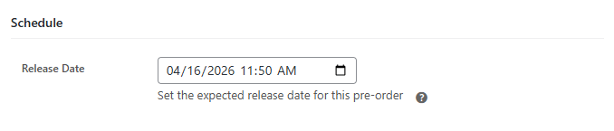 Product Release Date & Time