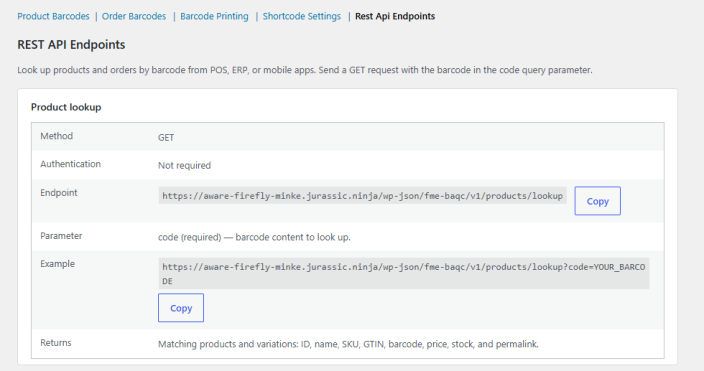 REST API Endpoints