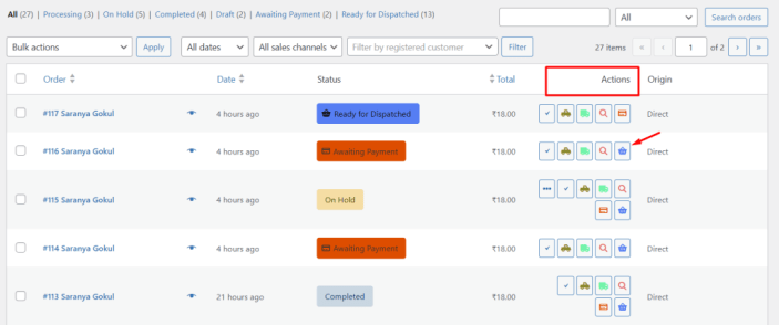 Settings for Custom Order Status - Tyche Softwares Documentation