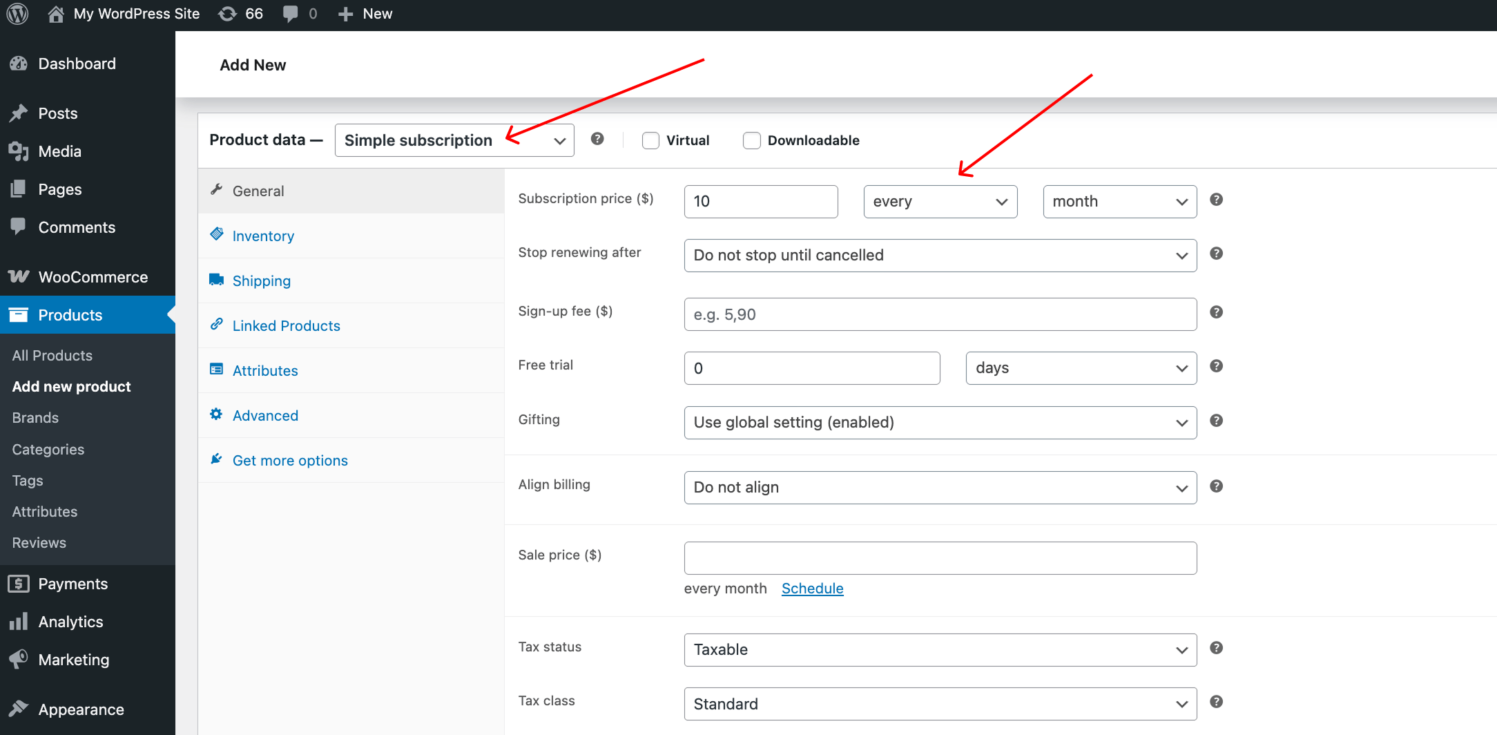 Creating a Subscription Product Documentation - WooCommerce