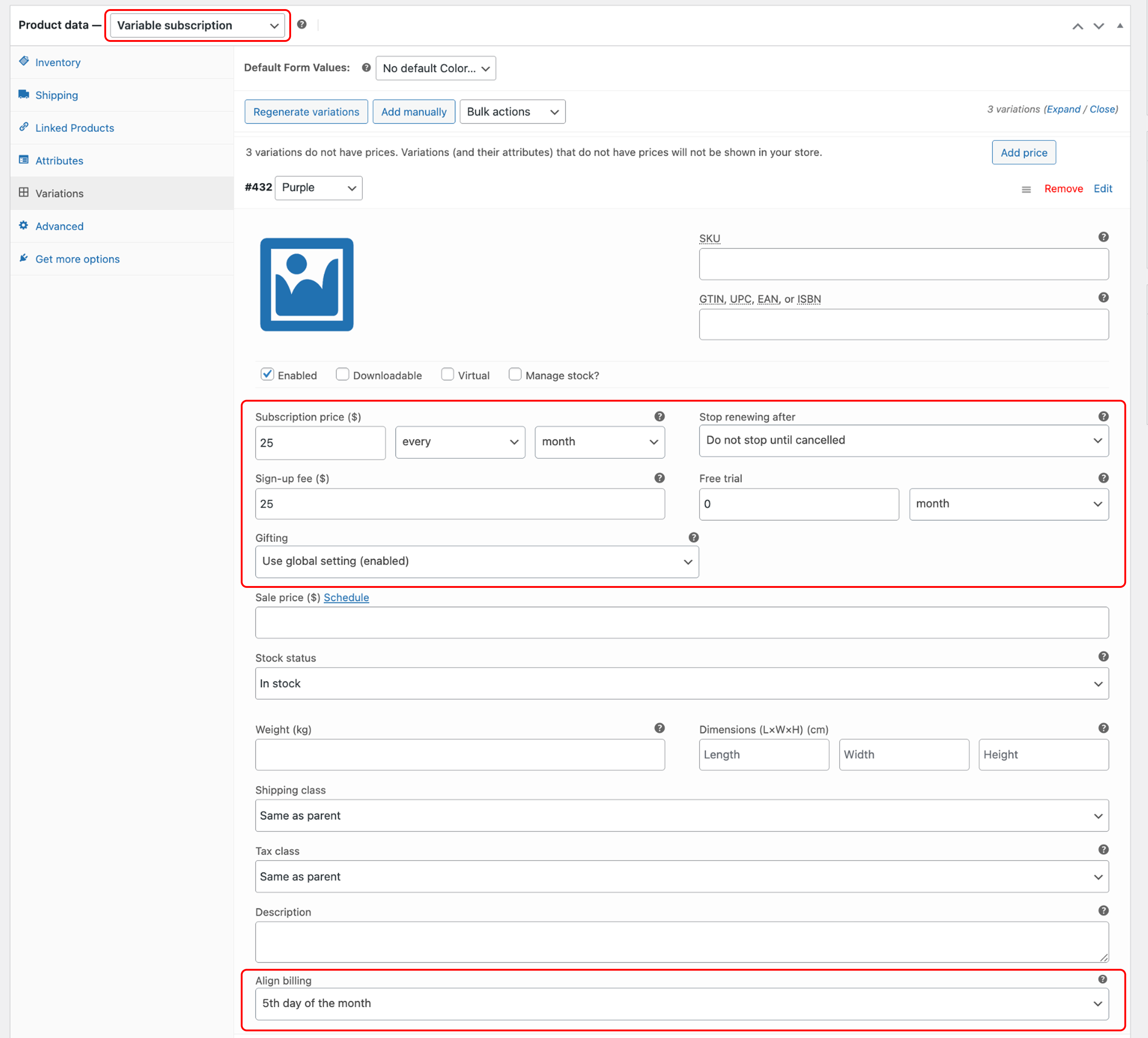 Creating a Subscription Product Documentation - WooCommerce