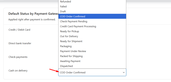 Settings for Custom Order Status - Tyche Softwares Documentation