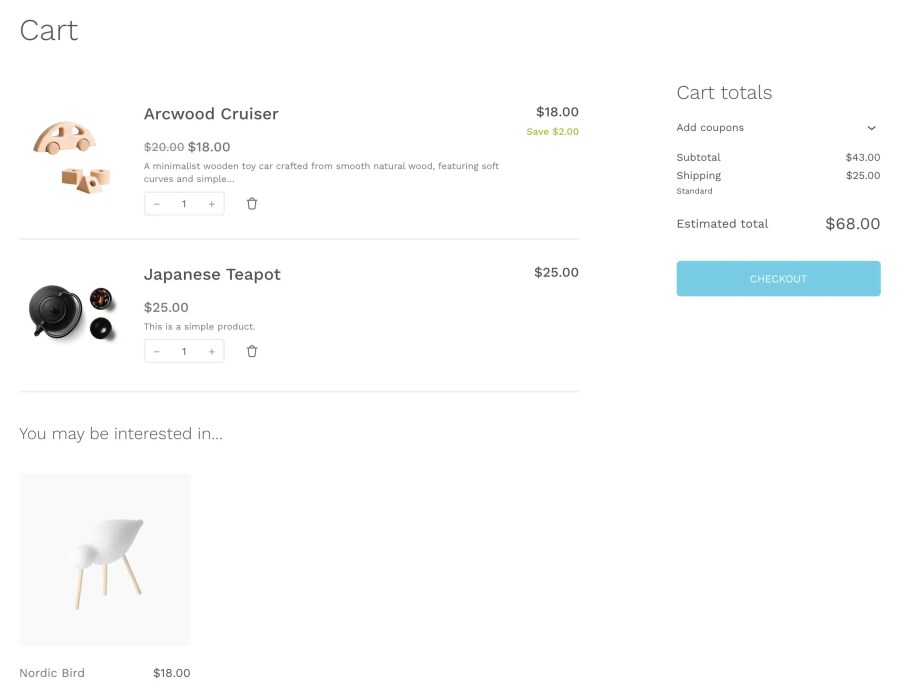 Hypermarket Cart Page