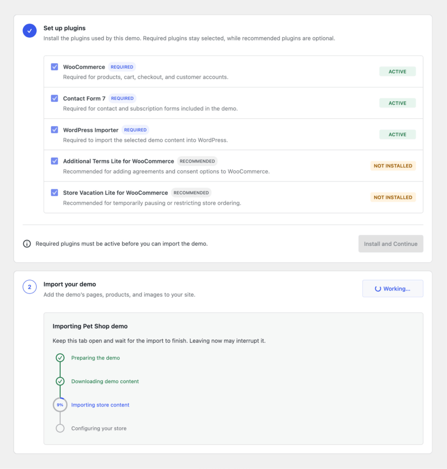 Hypermarket guided demo import