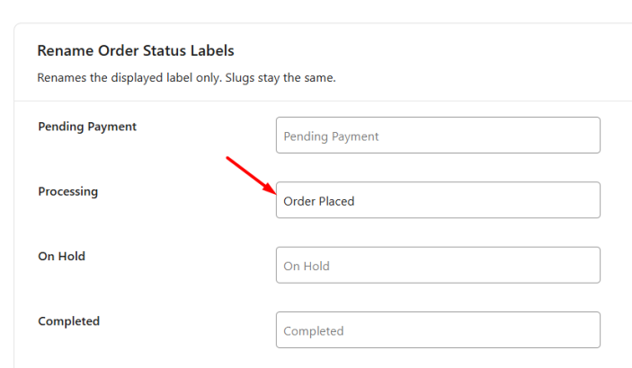 Modifying WooCommerce Order Status Labels - Tyche Softwares Documentation