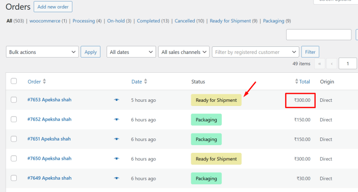 Set Custom Order Status Rules - Tyche Softwares Documentation
