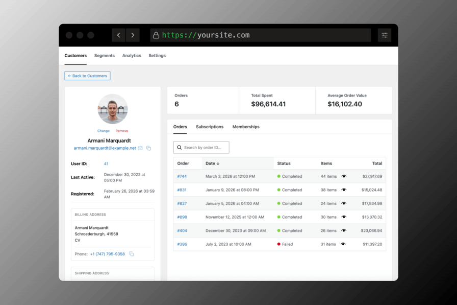 Refinery CRM - Single Customer Detail