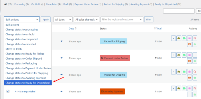 Settings for Custom Order Status - Tyche Softwares Documentation