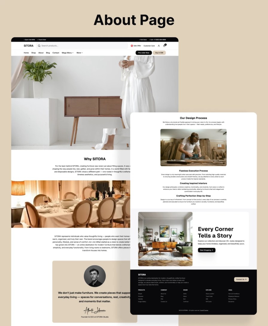 Sitora - About Page