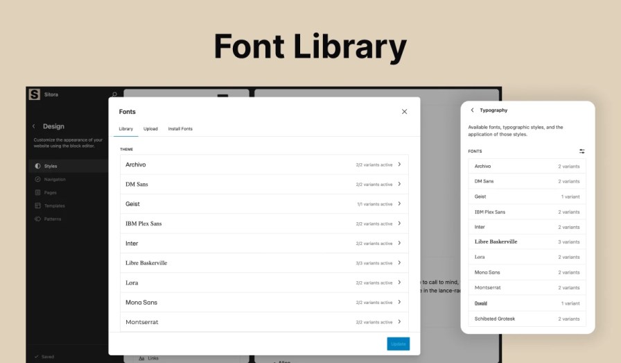 Sitora - Font library
