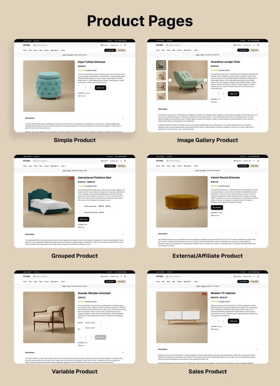 Sitora - Product Page