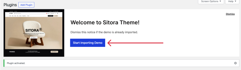 Sitora - Start Importing Demo