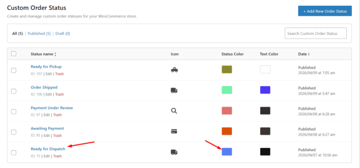 Create Custom Order Status - Tyche Softwares Documentation