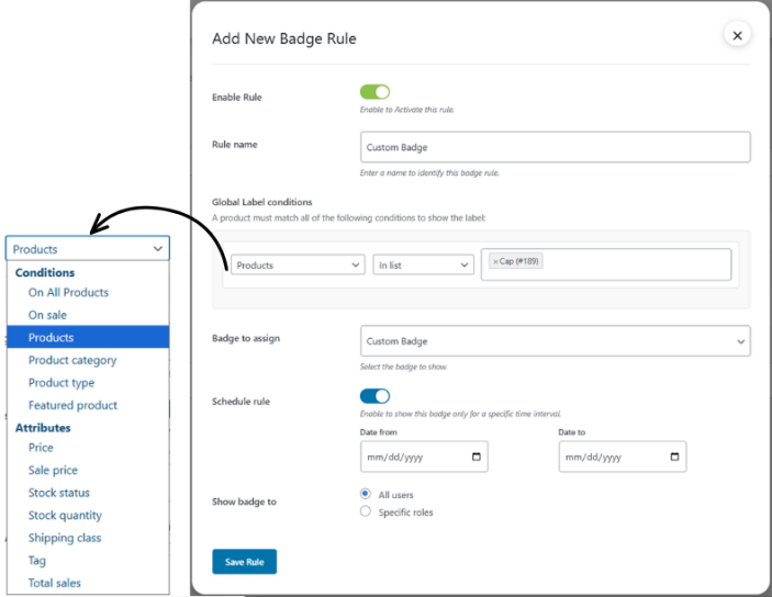 Add New Badge Rule
