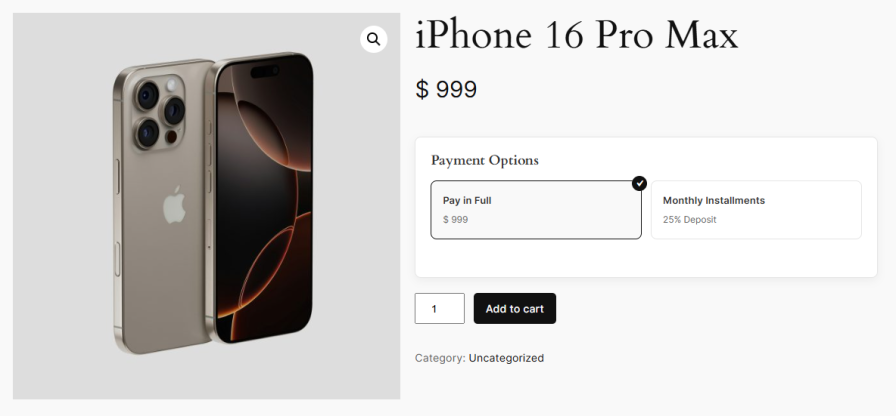 Allow Customers to Pay a Deposit or Choose a Partial Payment Plan
