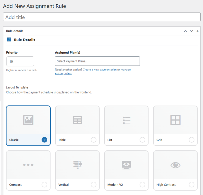 Assignment Rules